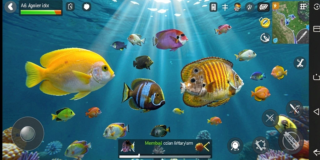 Screenshot gameplay 234E menampilkan serunya menembak ikan.