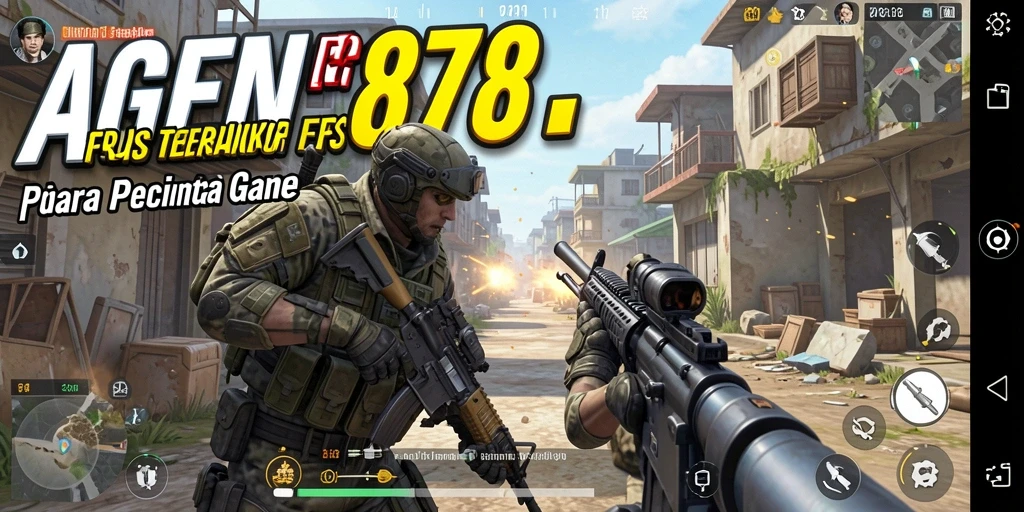 Screenshot AGEN878 menampilkan aksi mendebarkan dalam pertempuran FPS.