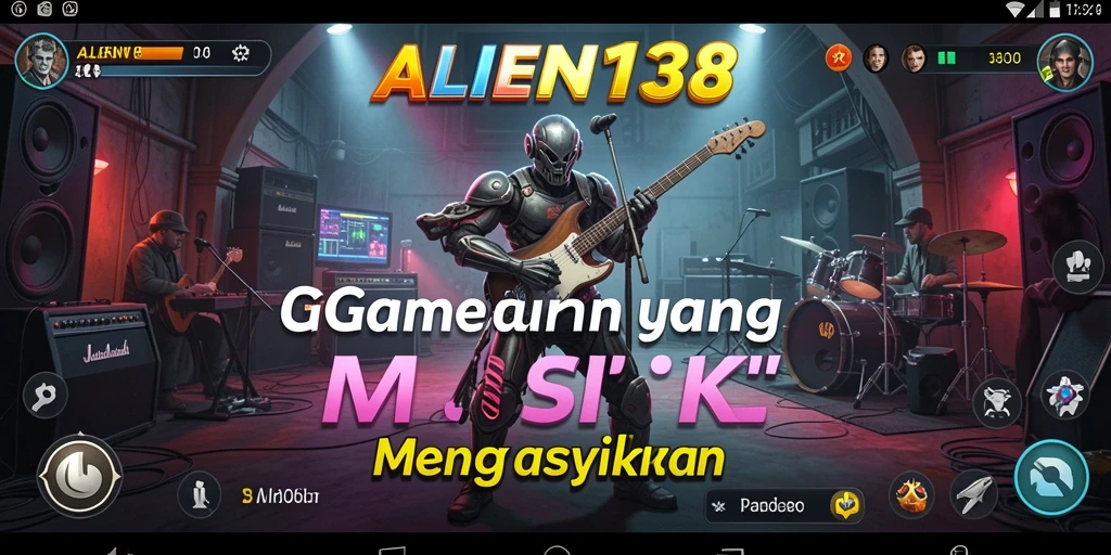 Tampilan mengasyikkan dari gameplay musik ALIEN138.