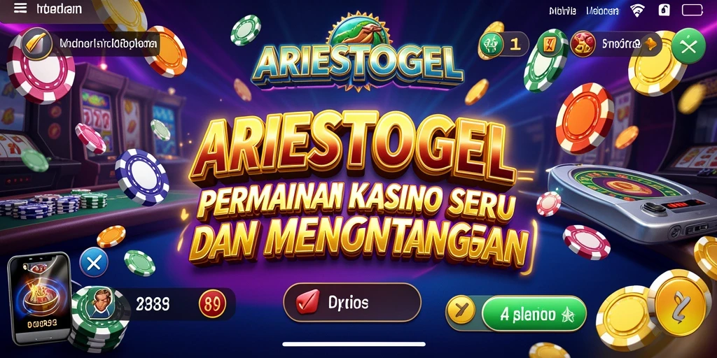 Tampilan gameplay ARIESTOGEL menampilkan keseruan permainan Kasino.