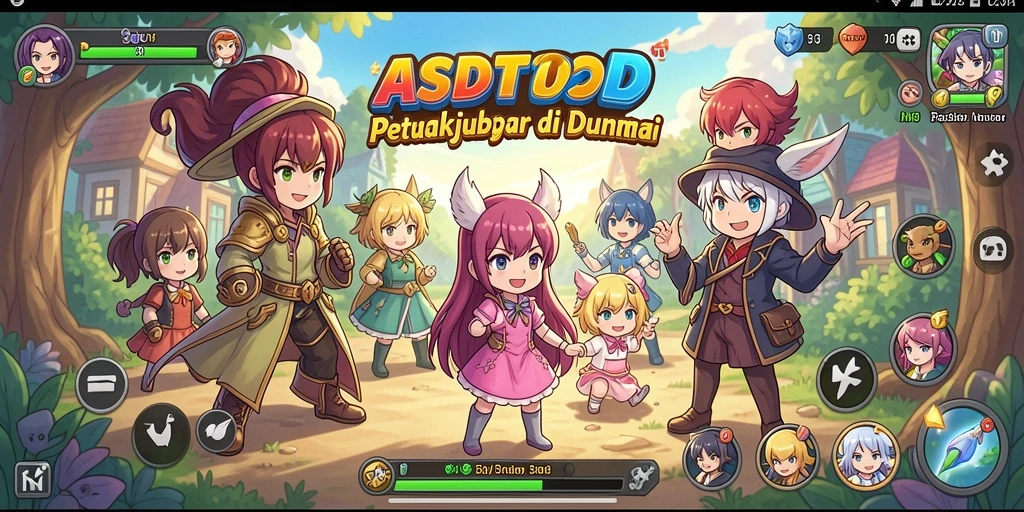 Screenshot gameplay ASDTOTO yang menampilkan aksi karakter anime.
