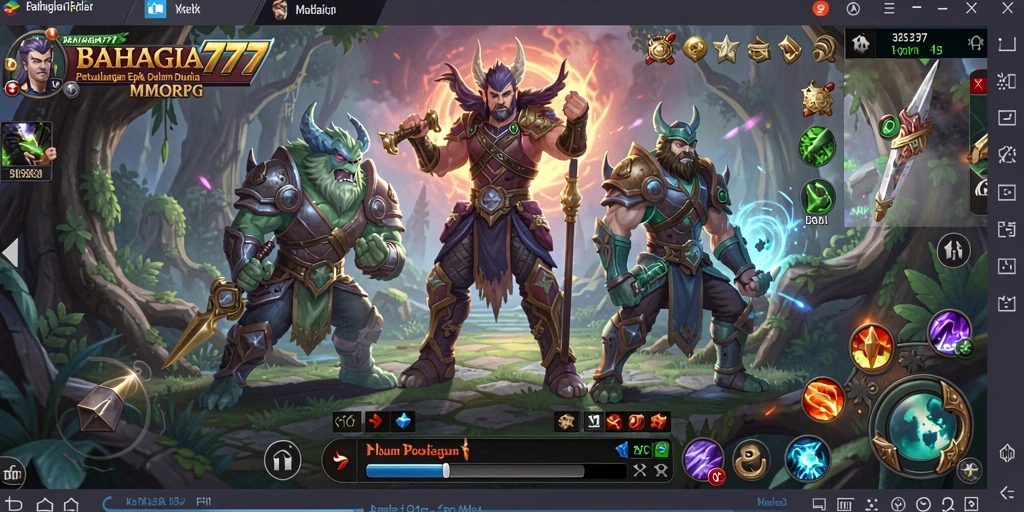 Tampilan gameplay BAHAGIA777 yang epik dan menakjubkan.