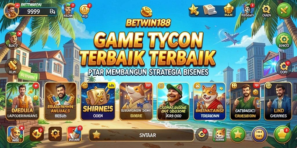 Tangkapan layar utama BETWIN188 menampilkan pengalaman bermain Tycoon yang mendebarkan.