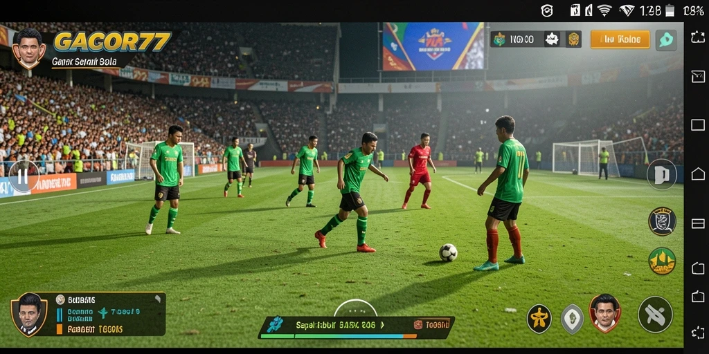 Tampilan mendebarkan dari pertandingan sepak bola di GACOR77.