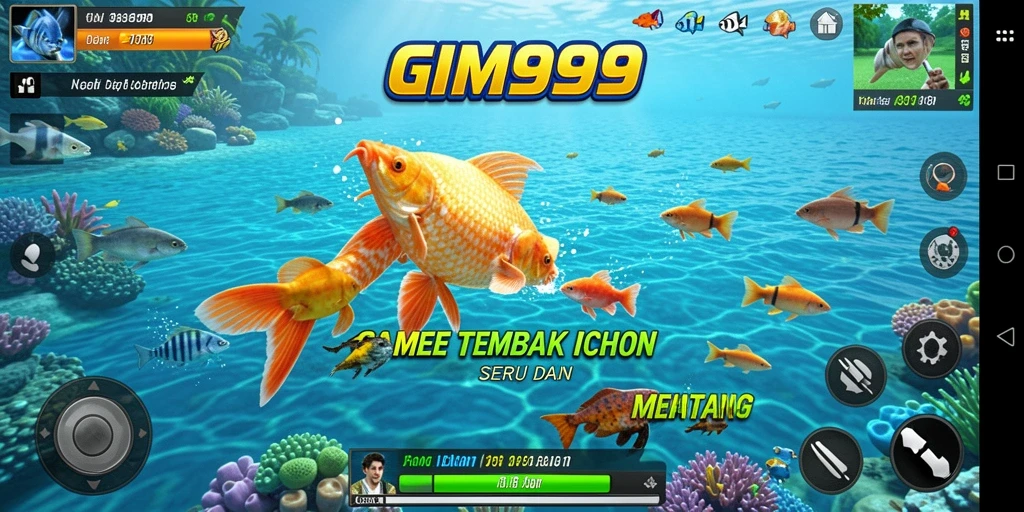 Tampilan gameplay GIM999 yang menarik saat menembak ikan.
