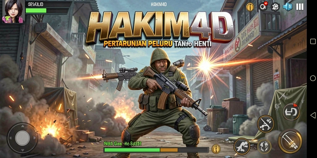 Tampilan gameplay HAKIM4D yang intens dan penuh aksi.