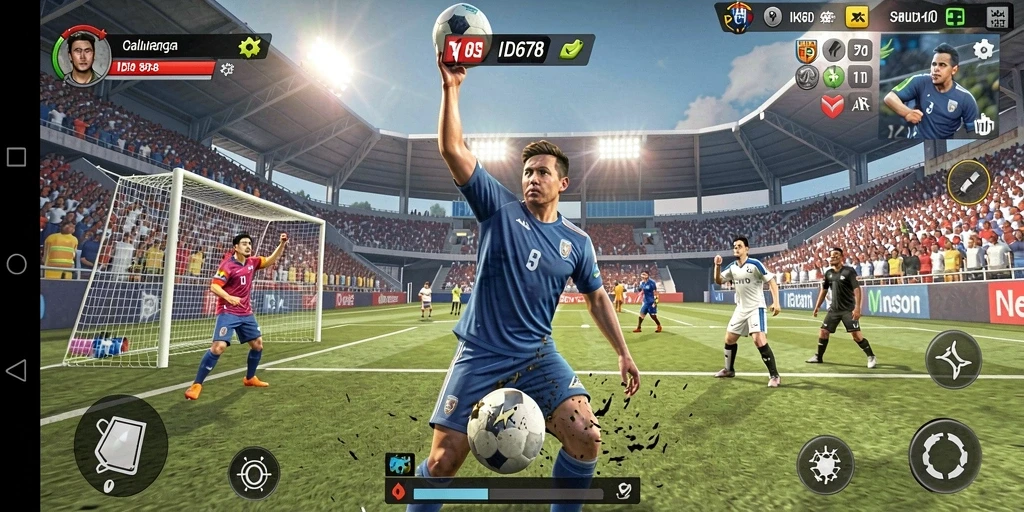 Tampilan menarik dari gameplay ID678 dalam aksi olahraga.