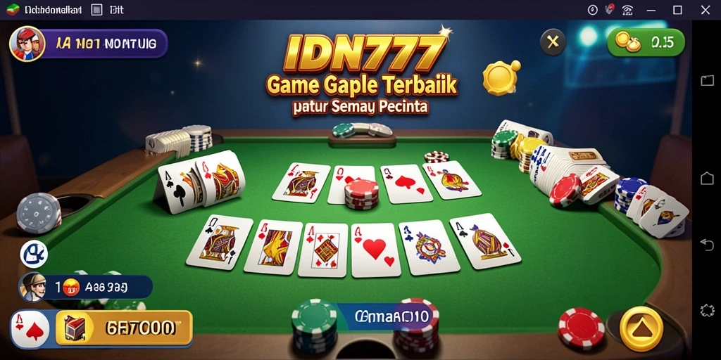 Tampilan gameplay Gaple yang menarik dan interaktif di IDN777.