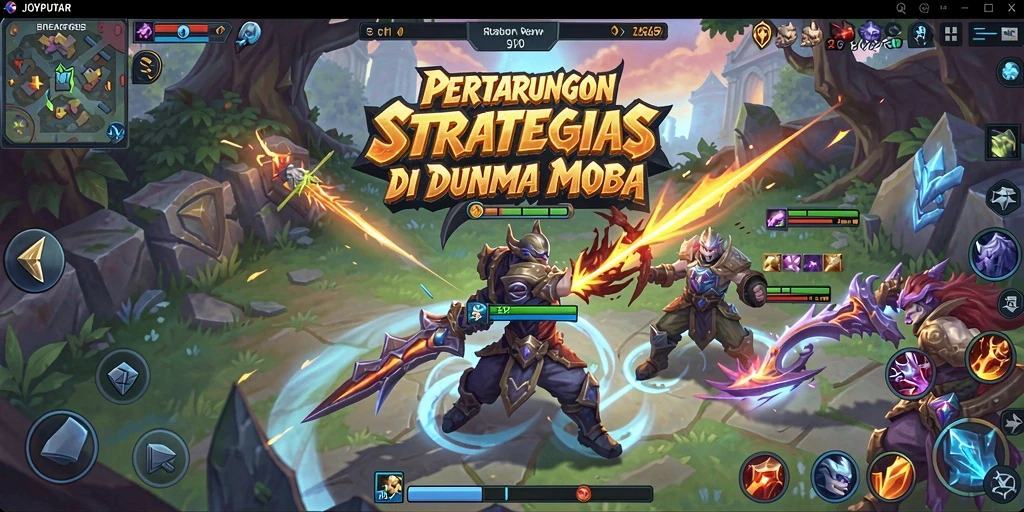 Tampilan seru dalam permainan MOBA JOYPUTAR.
