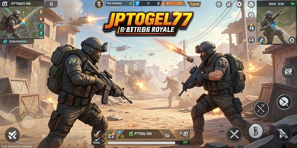 Tangkapan layar JPTOGEL77 menampilkan aksi pertempuran Battle Royale yang mendebarkan