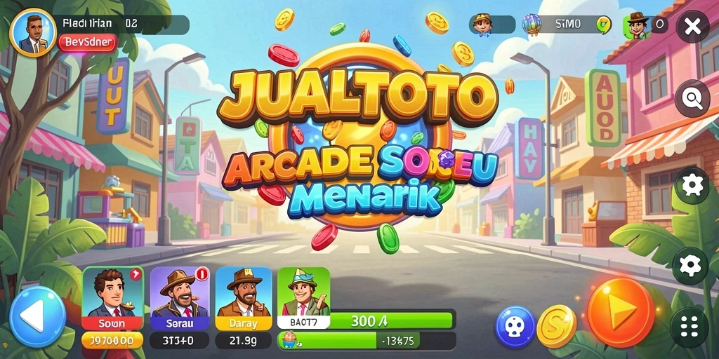 Screenshot gameplay JUALTOTO yang menampilkan aksi seru di arena Arcade.