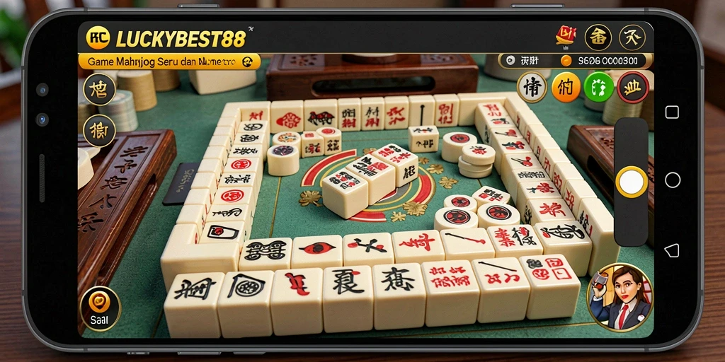 Screenshot gameplay LUCKYBEST88 menampilkan aksi seru permainan Mahjong.