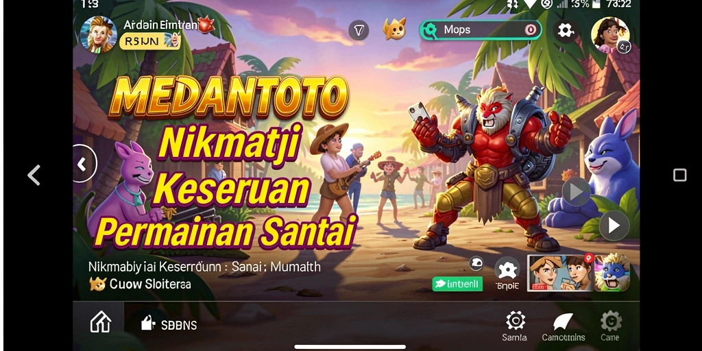 Screenshot MEDANTOTO menampilkan gameplay santai yang menyenangkan.