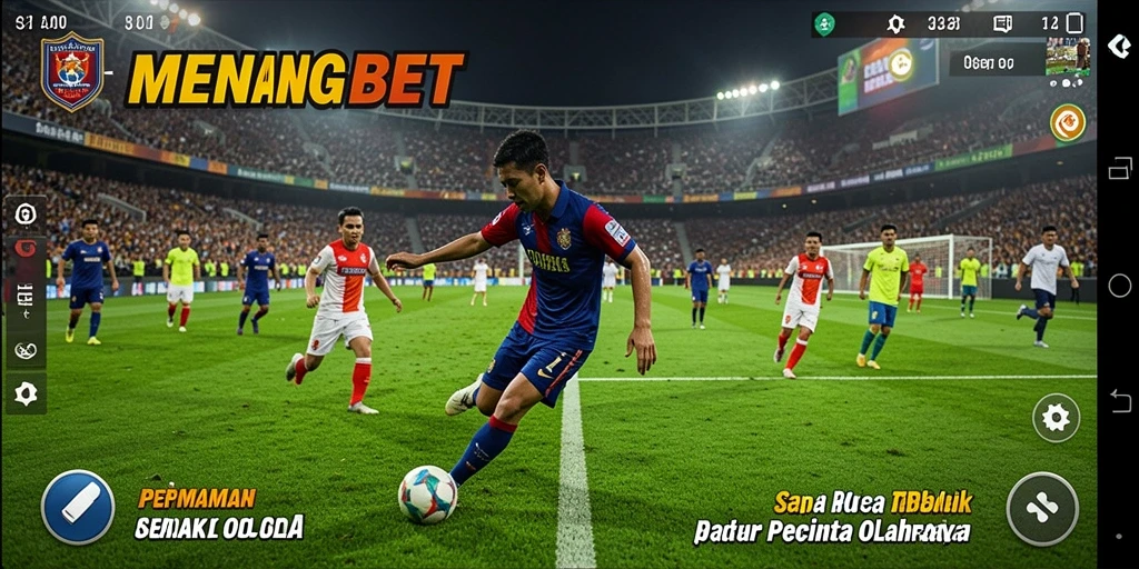 Tampilkan gameplay seru MENANGBET dalam sepak bola.