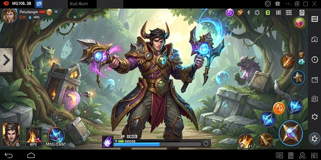 Gameplay MG108 yang seru dan mendebarkan dalam petualangan ARPG.