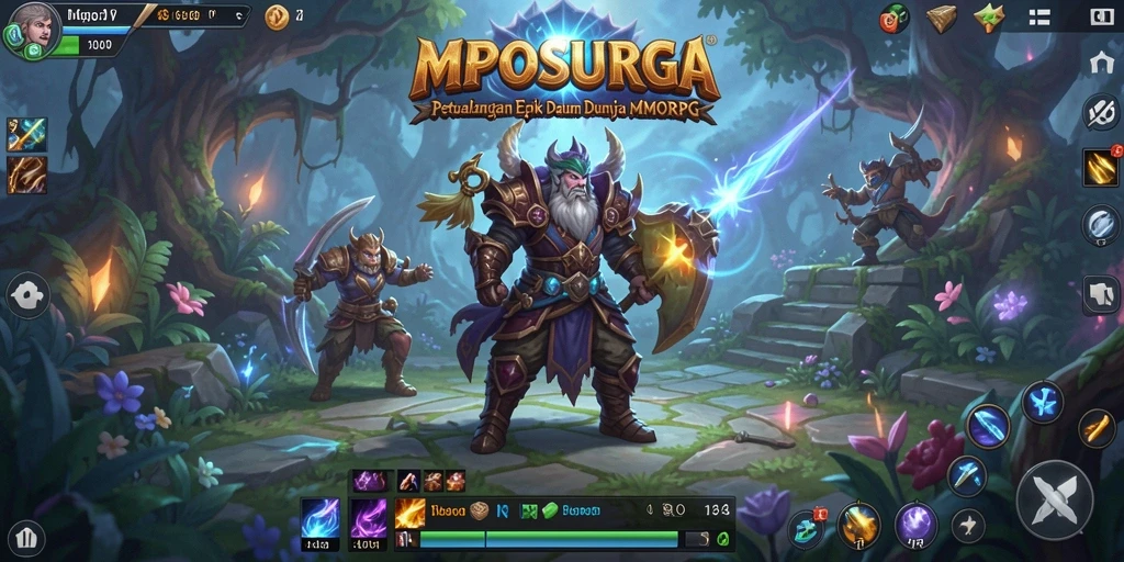 Gameplay seru dalam MPOSURGA yang menampilkan pertarungan epik.