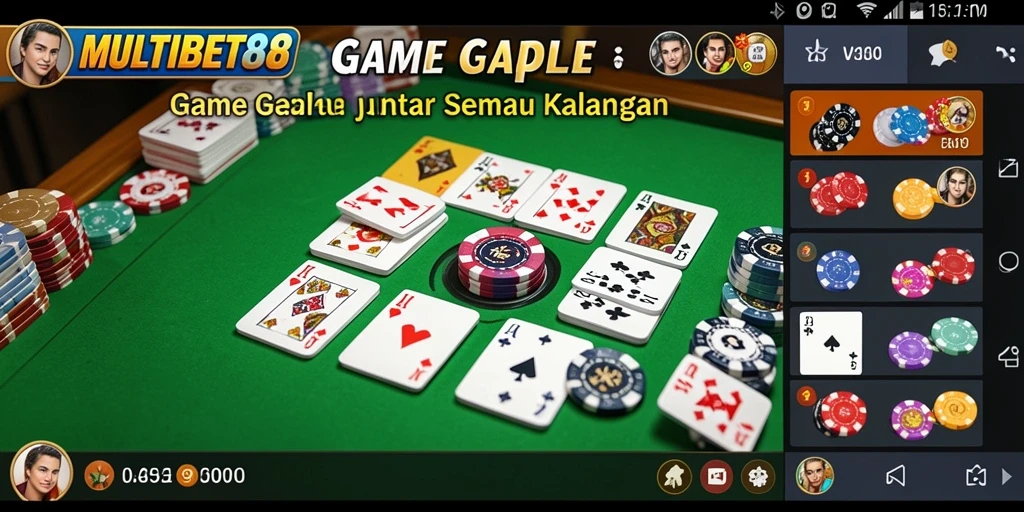 Tampilan gameplay Gaple yang menarik di MULTIBET88.