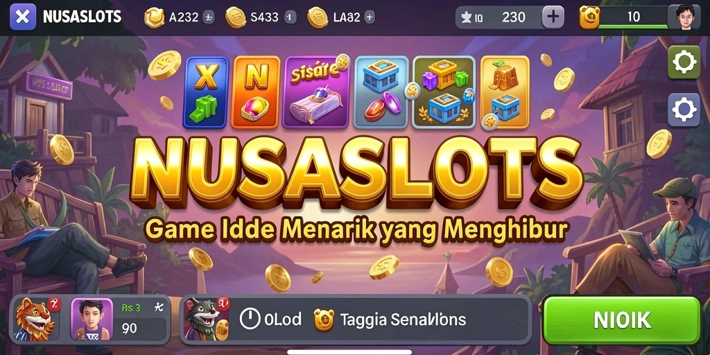 Tampilan gameplay <strong>NUSASLOTS</strong> yang menawan dengan berbagai slot menarik.