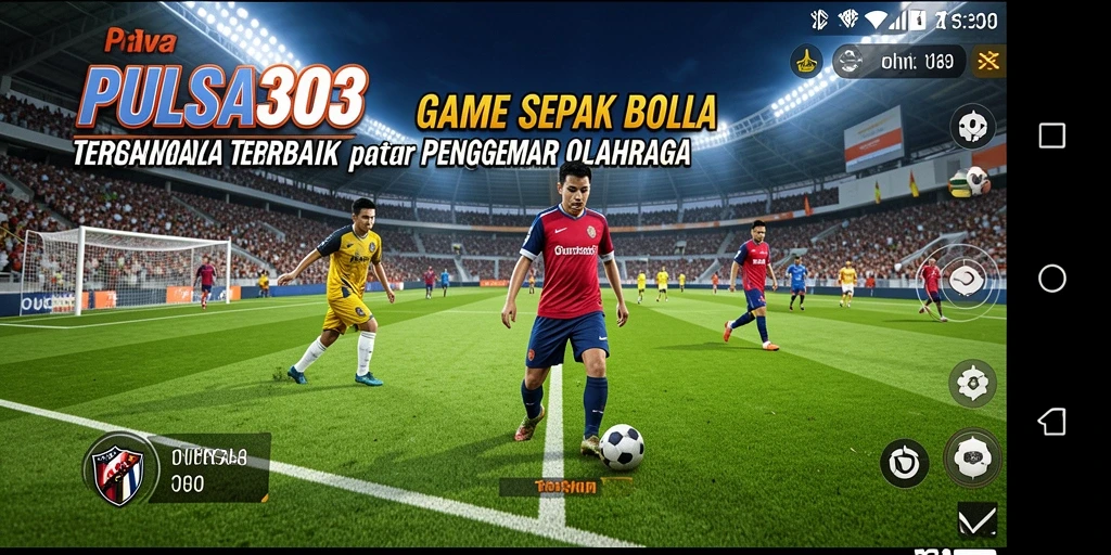 Tangkapan layar utama PULSA303 menampilkan pertandingan sepak bola yang intens.