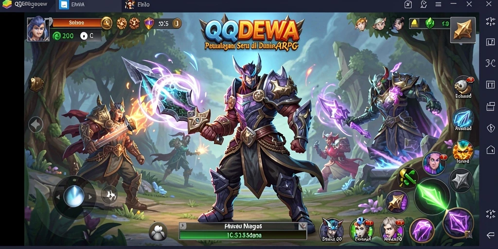 Tampilan gameplay dinamis dari QQDEWA yang seru.