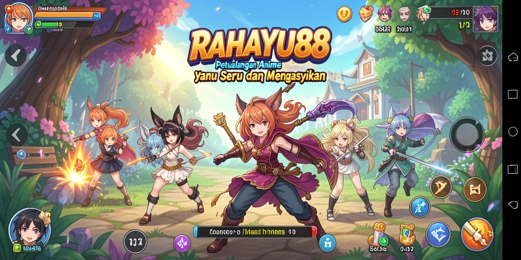 Tampilan gameplay RAHAYU88 yang penuh warna dan dinamis