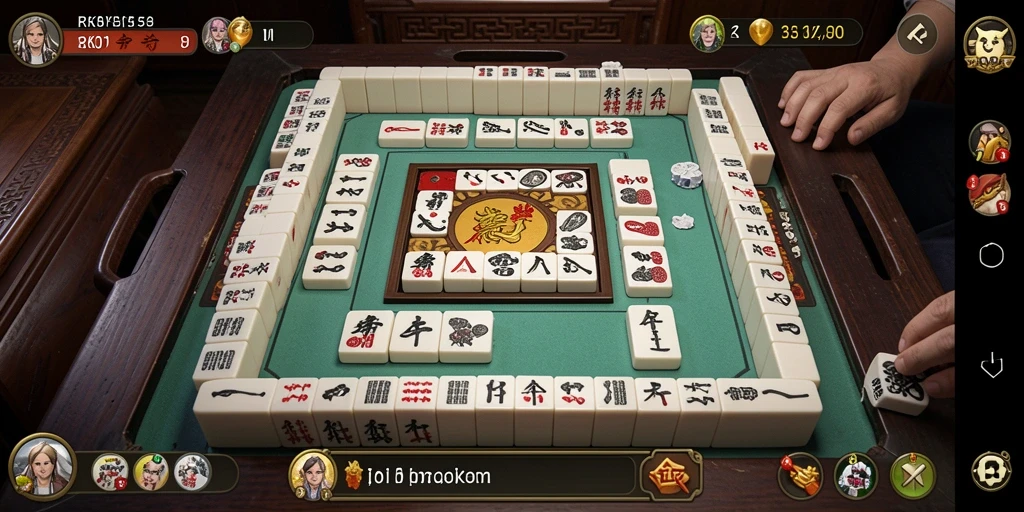 Screenshot RK55 menampilkan gameplay Mahjong yang menarik dan penuh tantangan.