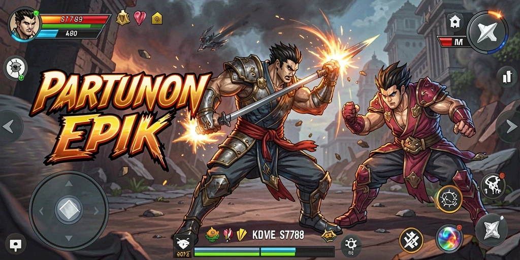Tangkapan layar gameplay ST789 yang mendebarkan dengan pertarungan karakter.