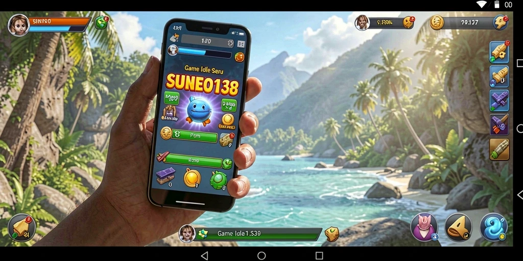 Tampilan gameplay <strong>SUNEO138</strong> dengan karakter unik dan strategi menarik.