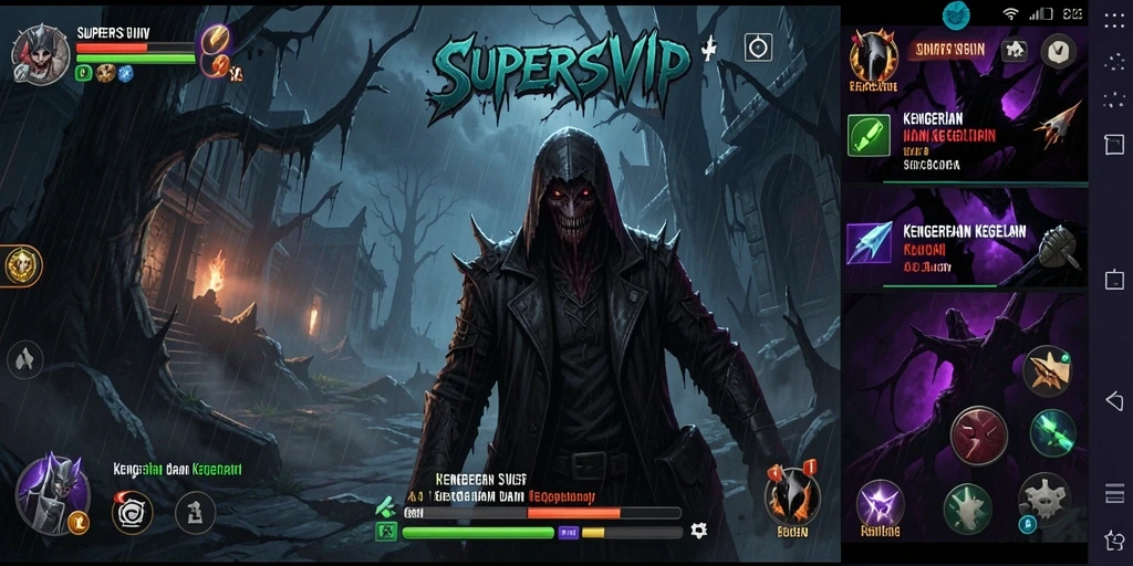 Tampilan gameplay menegangkan dari SUPERSVIP yang penuh kengerian.