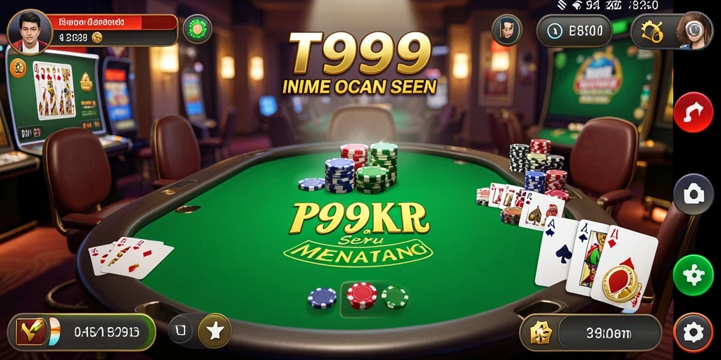 Gameplay seru T9999 dengan aksi Poker mendebarkan.