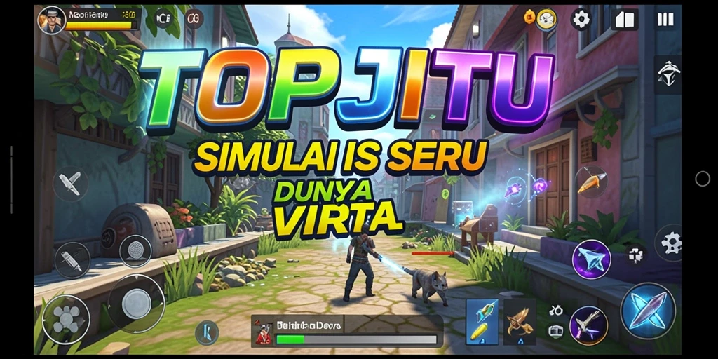 Screenshot menunjukkan gameplay seru dan interaksi antar pemain dalam simulasi.