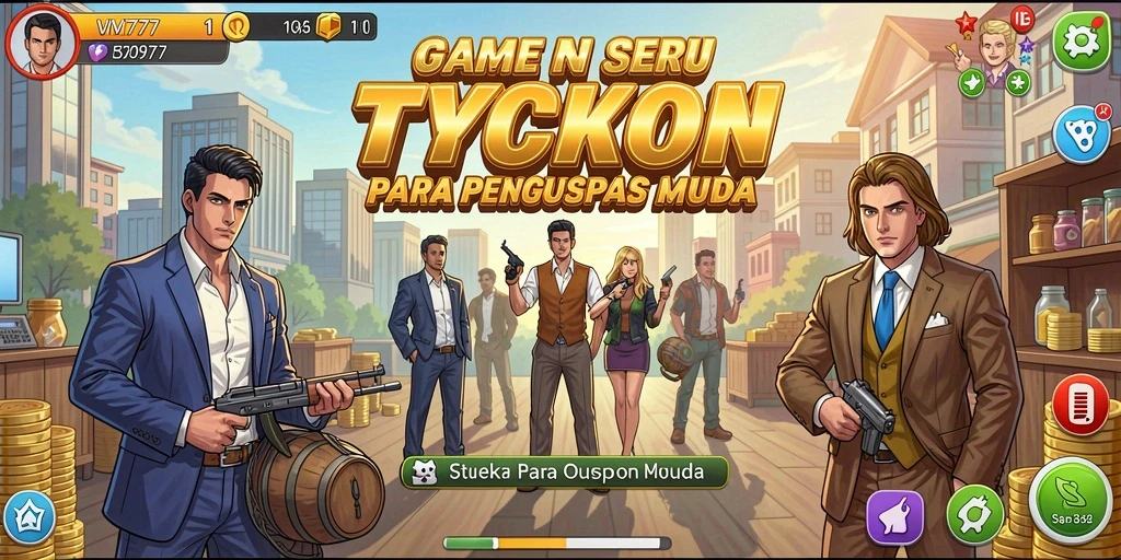 Tangkapan layar gameplay VM777 yang menampilkan strategi bisnis yang menarik.