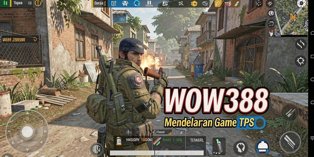 Screenshot WOW388 menampilkan aksi mendebarkan dalam gameplay TPS.