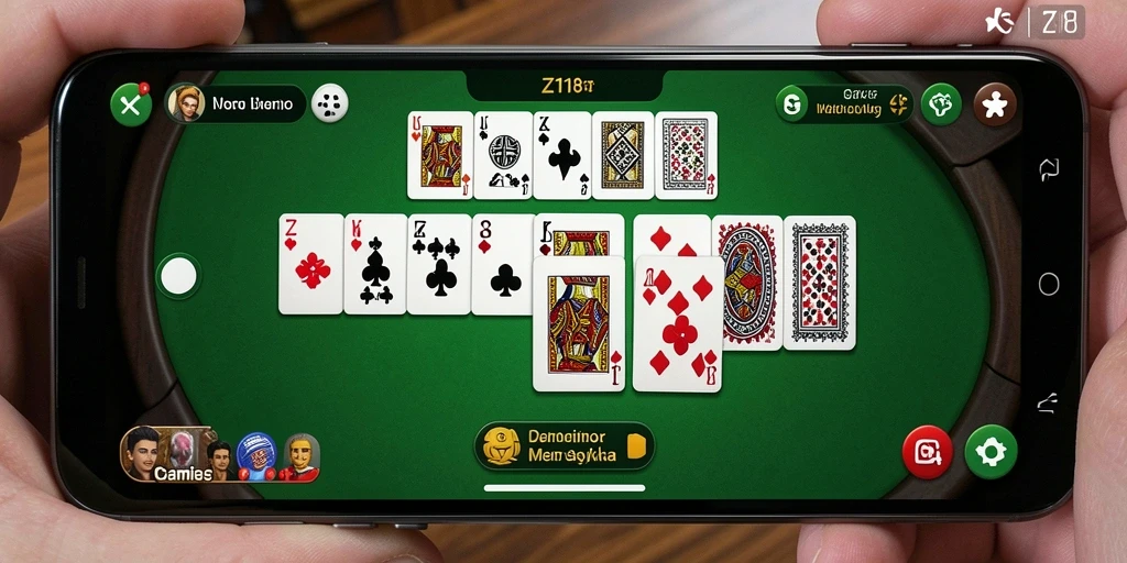 Tampilan gameplay seru dari Z18 dengan pemain Domino lainnya.